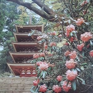 Japan travel poster Nara temple Murooji - 20.3&quot;×28.7&quot; (51.5×73cm)