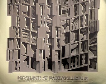 Louise Nevelson vintage art exhibition poster - 25.6"×26.0" (65×66cm)