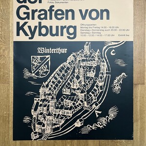 Póster artístico original de Winterthur: 90,5 x 128 cm