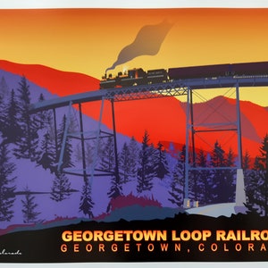 Colorado train travel poster - 13.0&quot;×18.9&quot; (33×48cm)