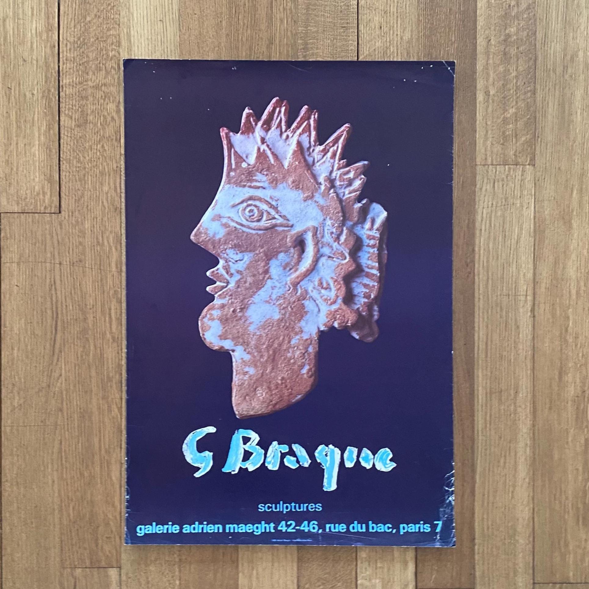 ジョルジュ・ブラックのオリジナルアート展ポスター（使用済み