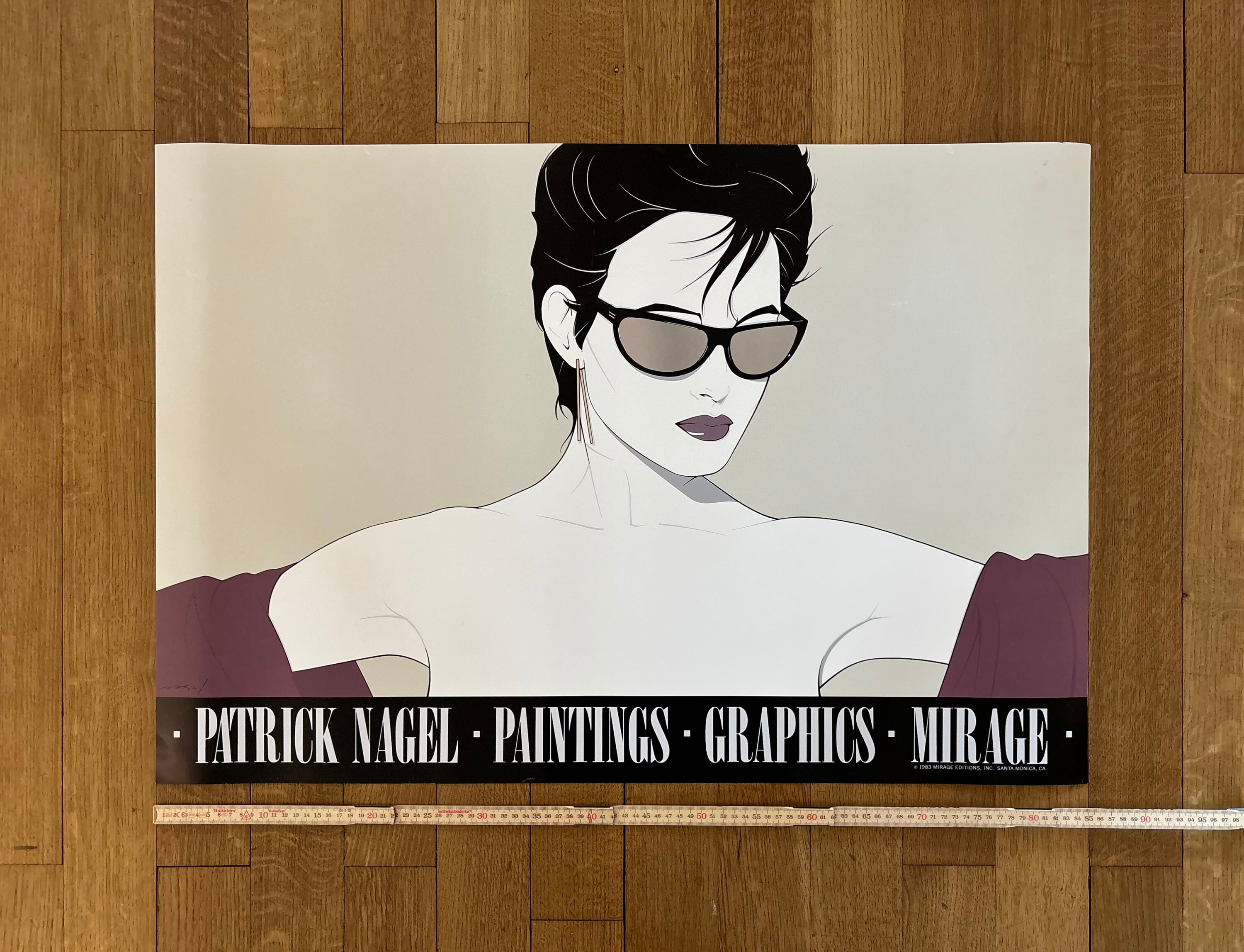 1980's ヴィンテージ Patrick Nagel 額入り ポスター