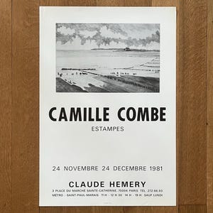 Camille Combe original Kunst Ausstellungsplakat verwendet - 16,5 "× 24" (42 x 61 cm)