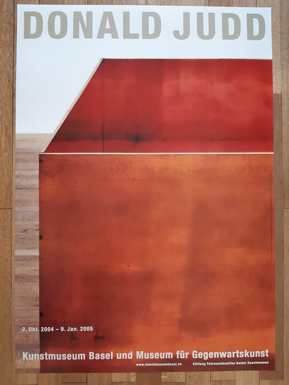 ドナルド・ジャッド オリジナルアートポスター - 35.4インチ×50.4