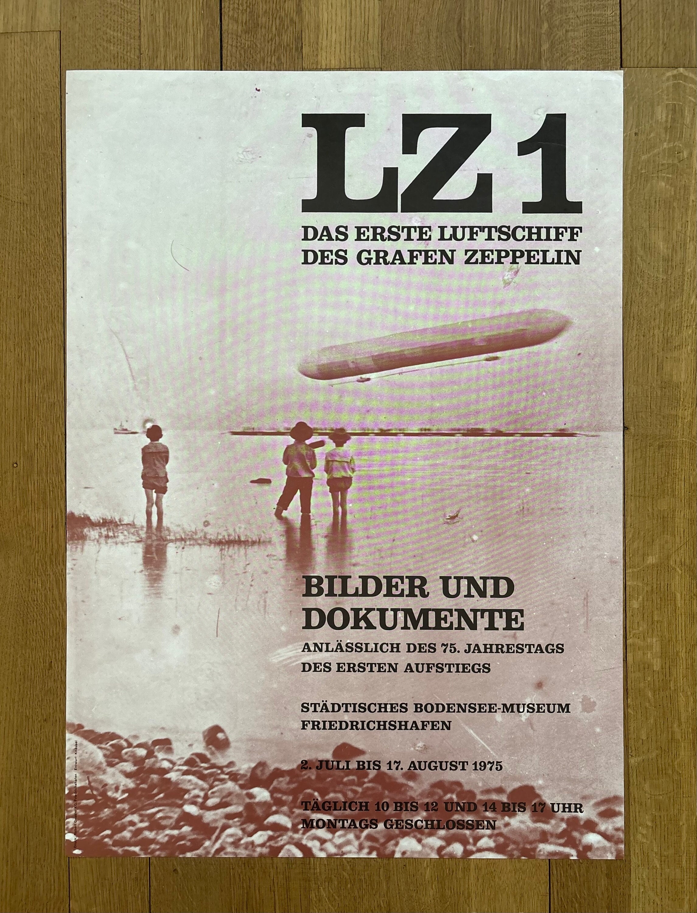 Zeppelin LZ 1 Original Art Poster - 23.6