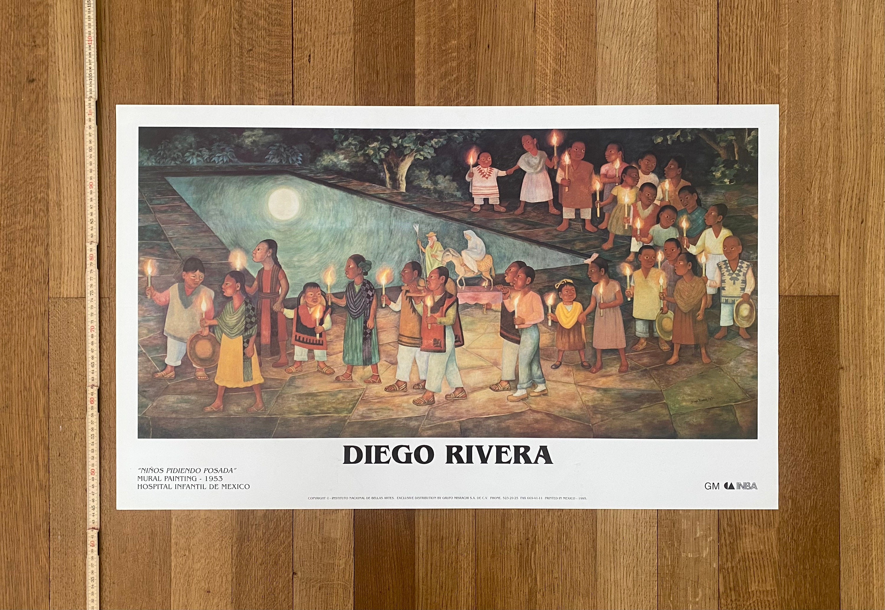 DIEGO A カタログ Diego Rivera Art Exhibition Poster Used - 36.4