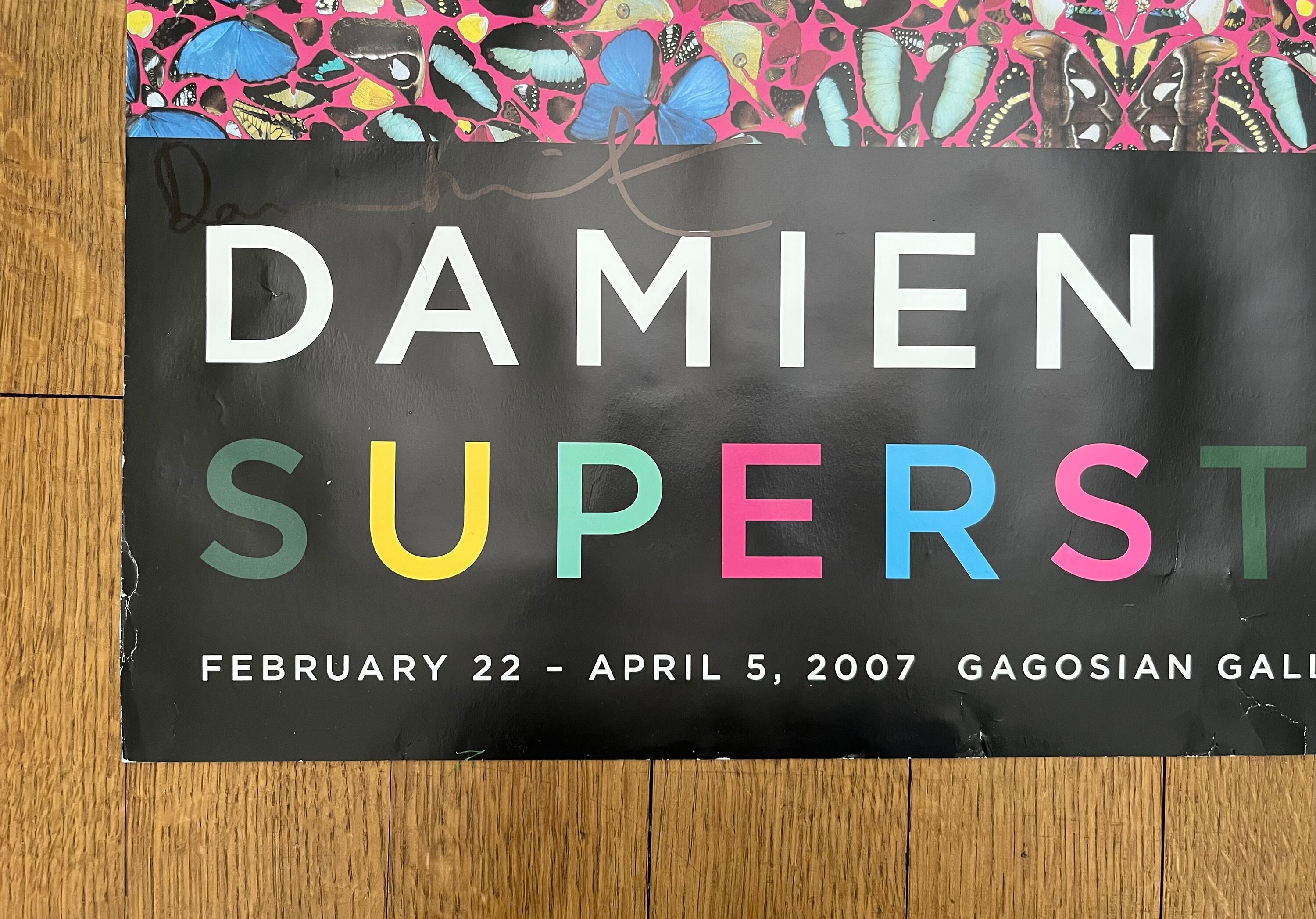 ダミアン・ハーストのアートポスター（サイン入り、中古） - 26.0