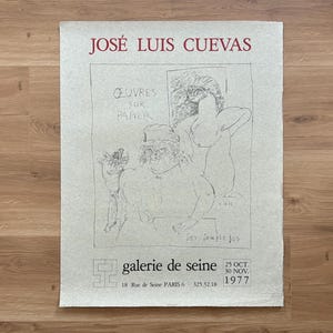 Josef Luis Cuevas original Kunst Ausstellungsplakat Verwendet - 20,1 "× 25,6"" (51 x 65 cm)
