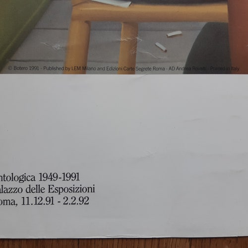 Fernando Botero original store art poster used