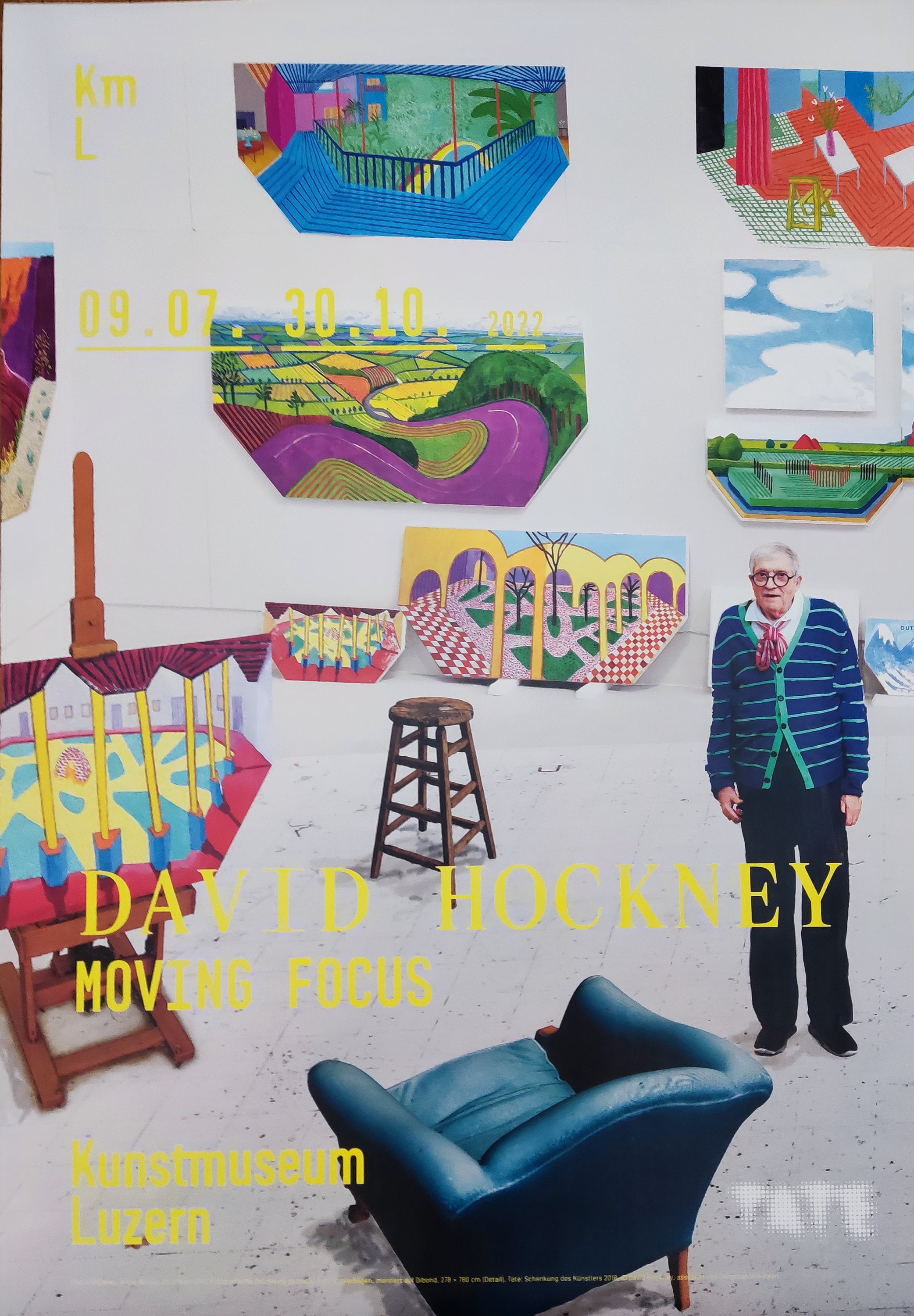 David Hockney Art Exhibition Poster - 35.6