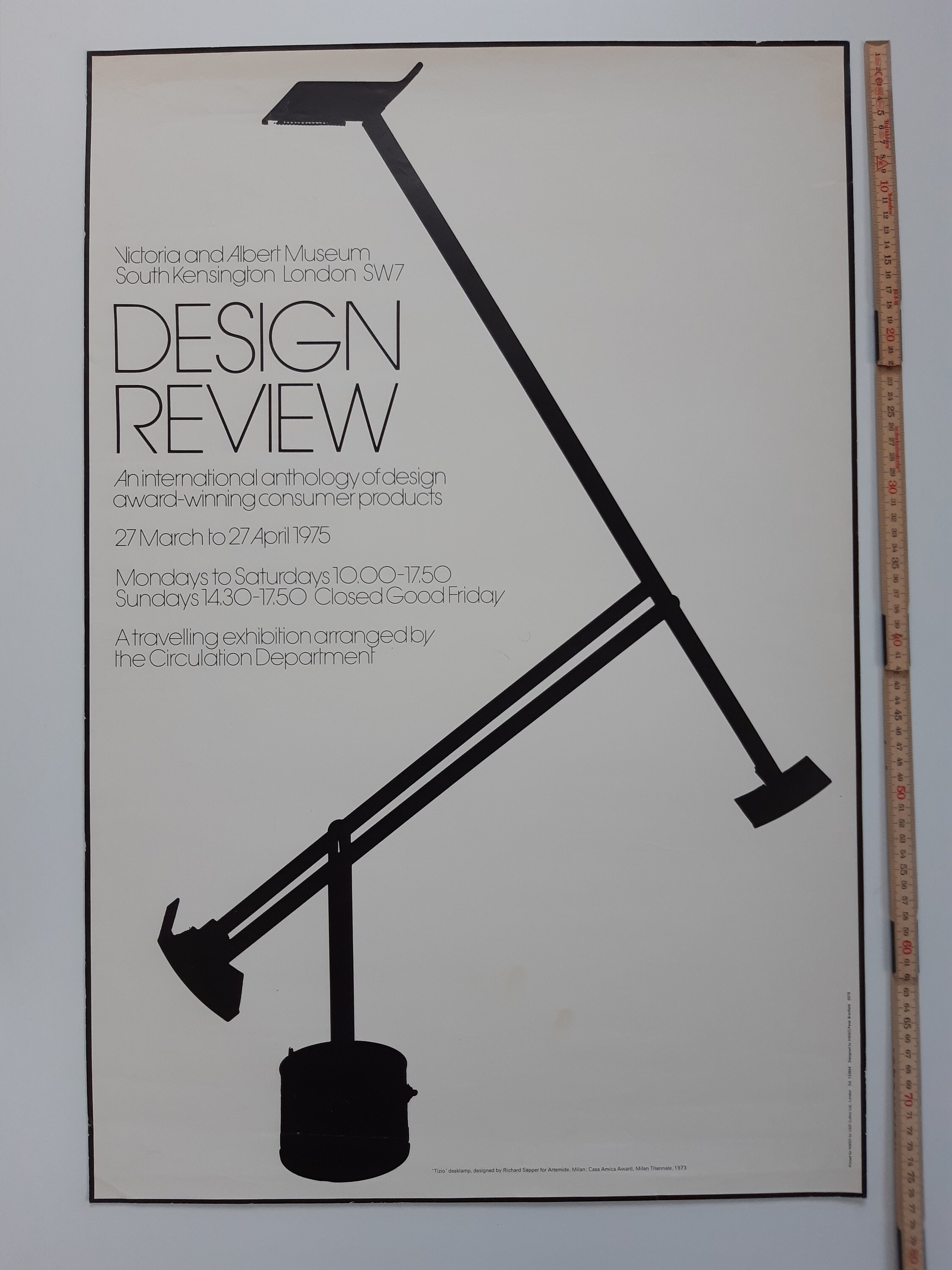 Design Review V&A 1975 Richard Sapper Original Poster - 20.1