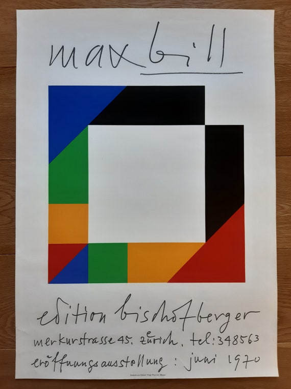 Max Bill Original Art Poster Lithograph - 20.7