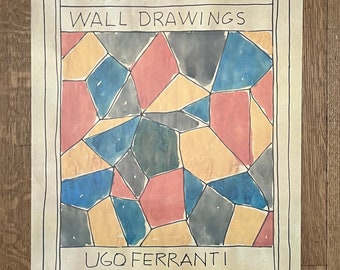 Sol Lewitt original art exhibition poster