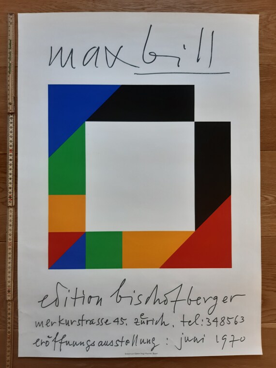 新作モデル Max Bill Original Art Poster Lithograph - 20.7 デザイン