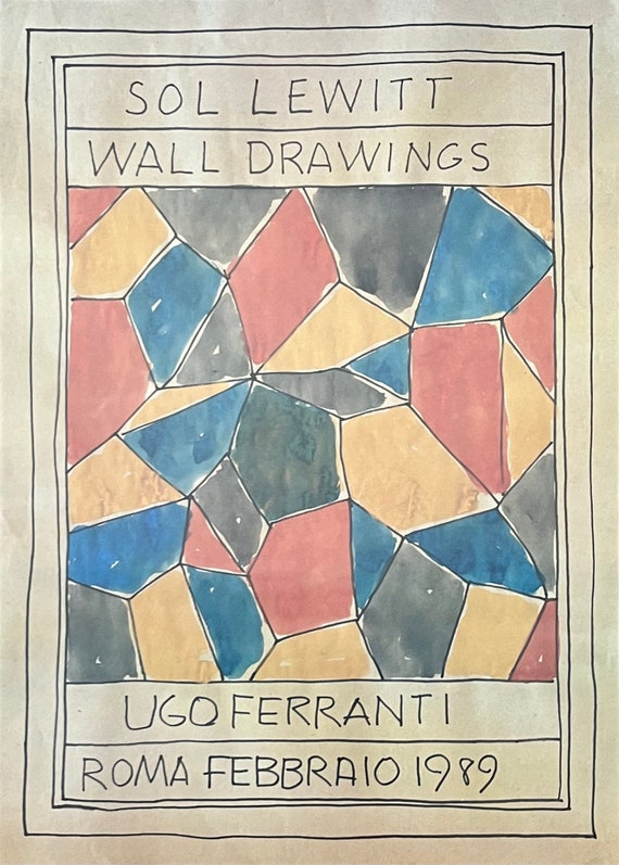 Sol Lewitt Original Art Exhibition Poster - 19.3