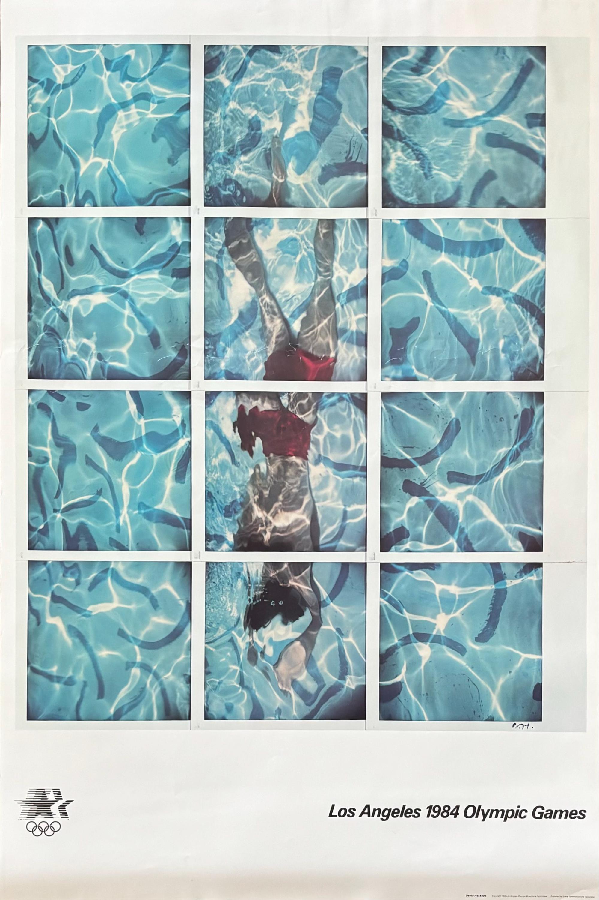 レア　David Hockney ポスター David Hockney Vintage 1977 Lithograph Print Framed Pop Art