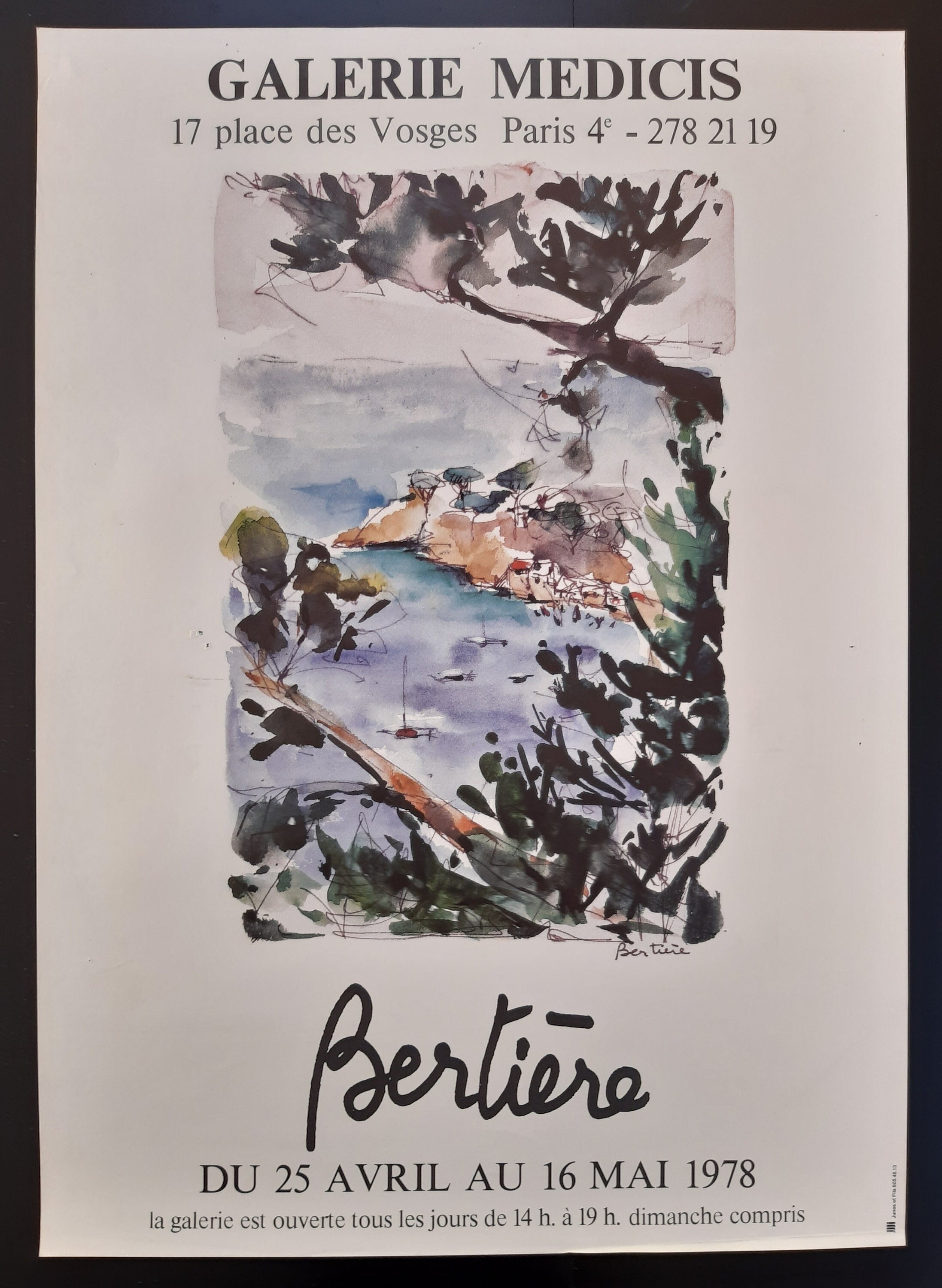Denise Bertiére Original Art Poster - 19.3