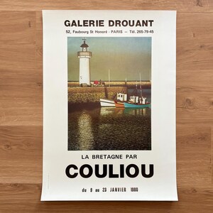 Jean-Yves Couliou originales Kunst Ausstellungsplakat Verwendet - 45 x 64 cm