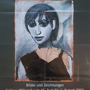 A. R. Penck original art exhibition poster folded - 23.4&quot;×33.1&quot; (59.5×84cm)