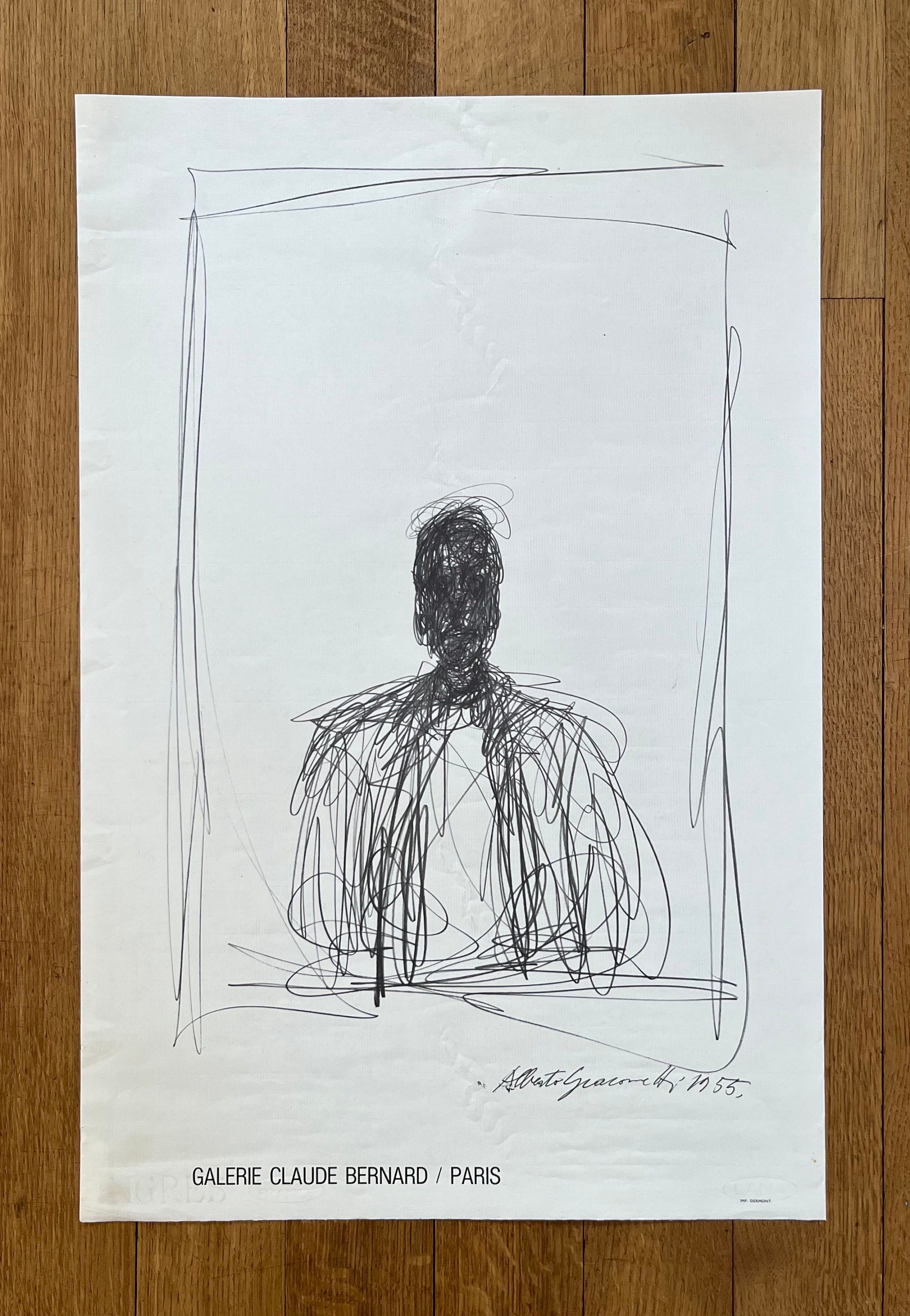 Alberto Giacometti Original Art Poster - 16.9