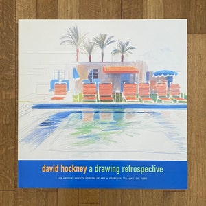David Hockney original exhibition poster - 26.8"×26.8" (68×68cm)