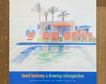 David Hockney original exhibition poster - 26.8"×26.8" (68×68cm)