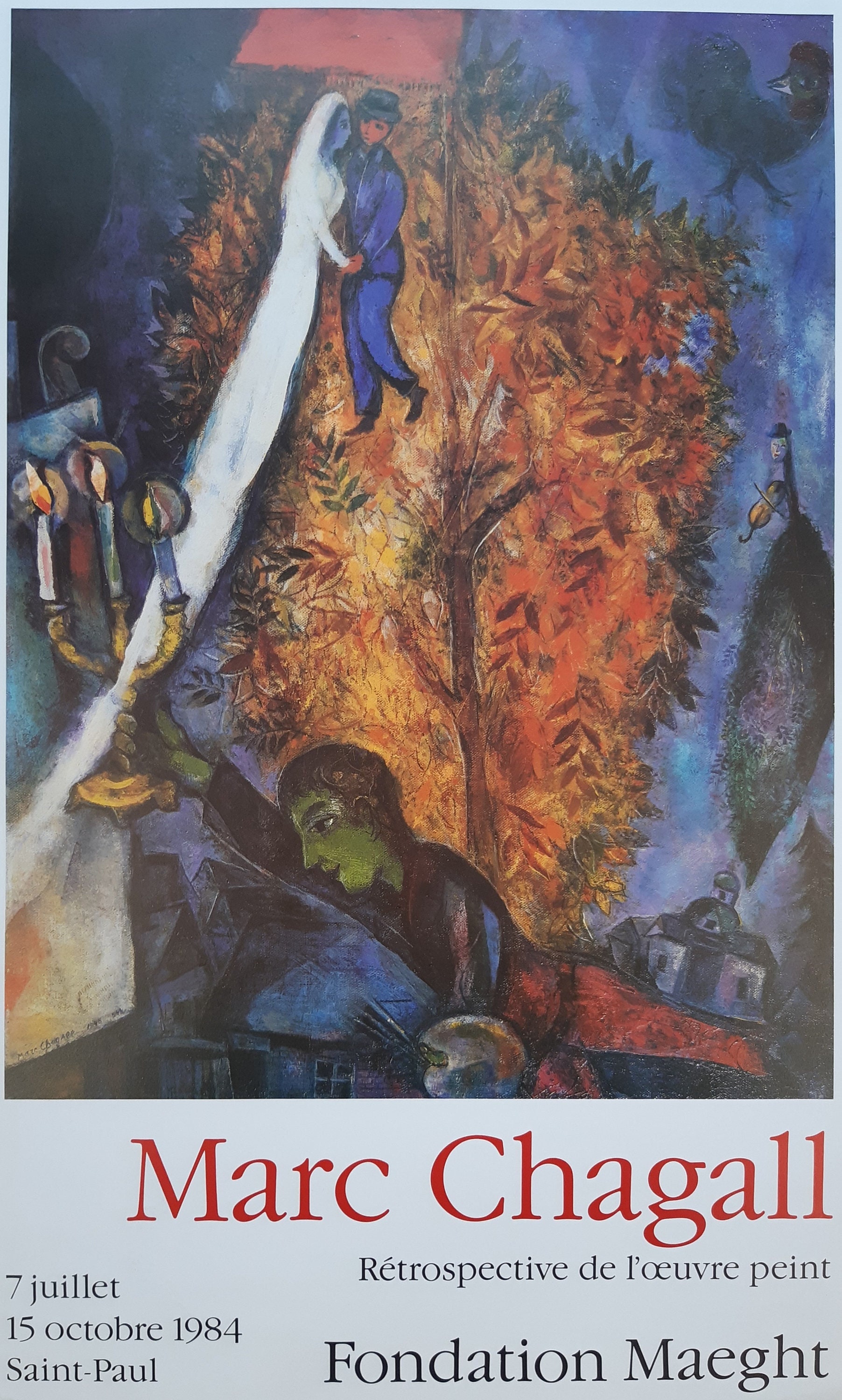 Marc Chagall Original Art Poster - 20.9