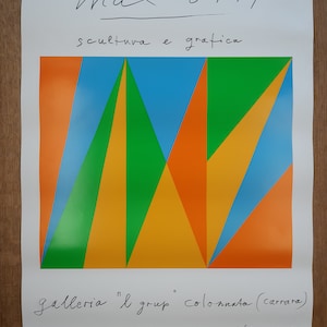 Max Bill Original-Plakat + signierte Einladungskarte - 68×98 cm