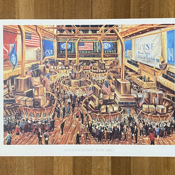 New York Stock Exchange original art poster