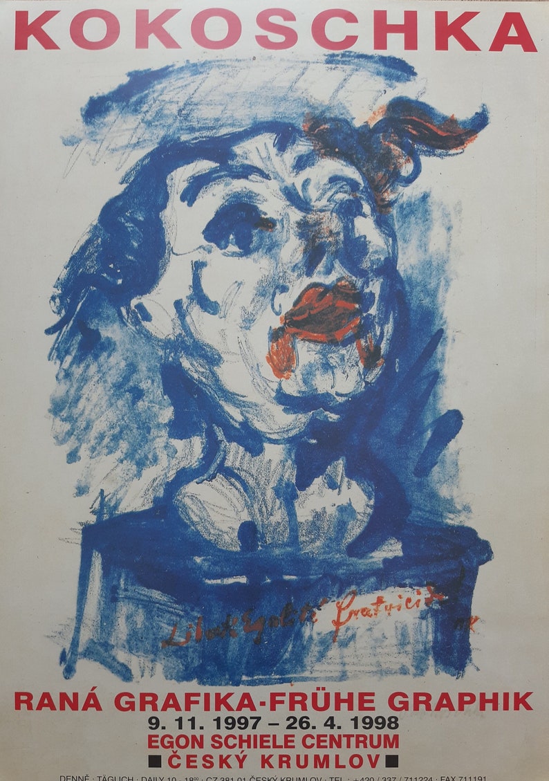 Shops Oskar Kokoschka original art poster