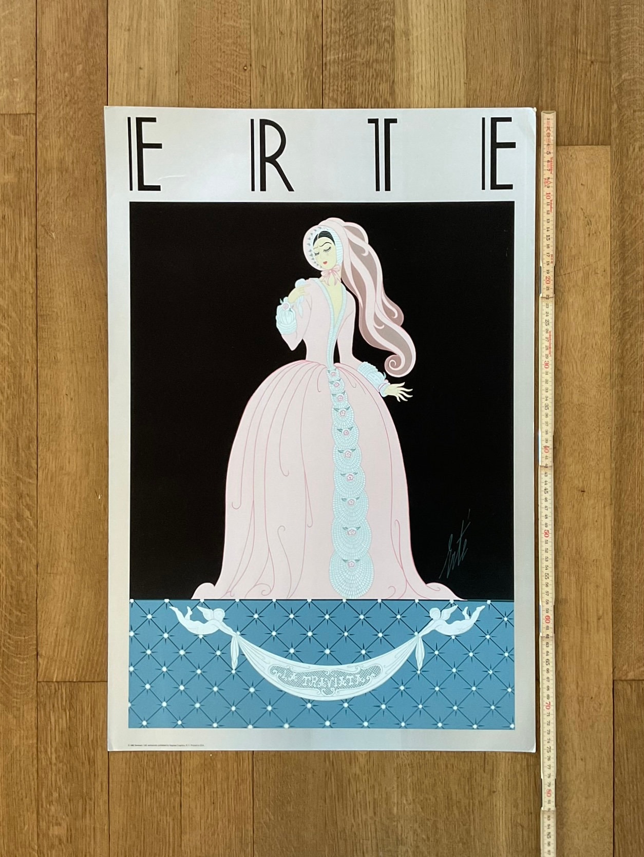 大判 vintage 額縁 erte ポスター Erte Original Art Poster - 20.1