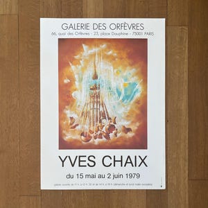 Yves Chaix Original Kunstausstellungsplakat - 19,9 "× 27,2" (50,5 x 69 cm)