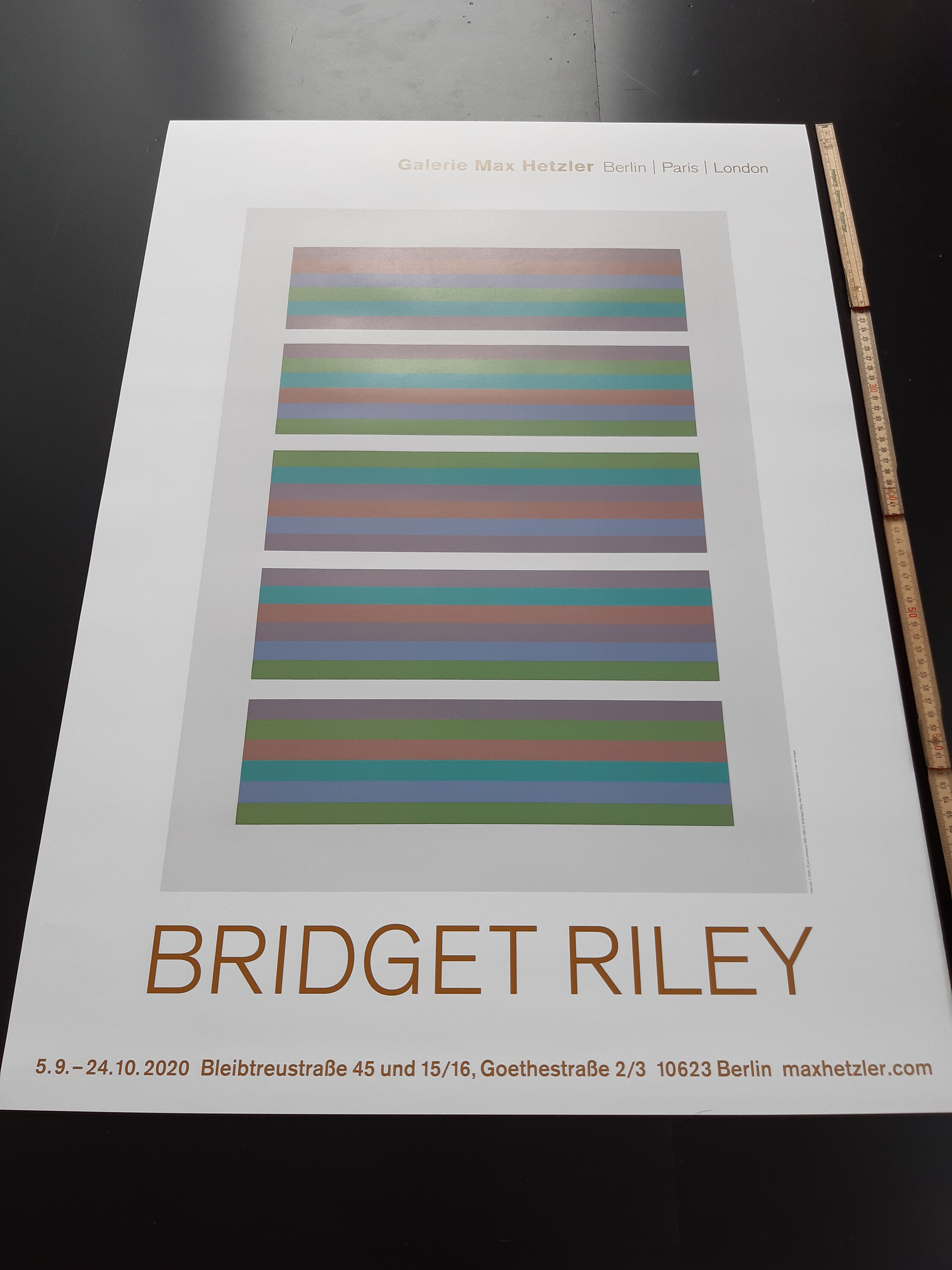 ブリジット・ライリー美術展ポスター - 23.2インチ×32.9インチ (59