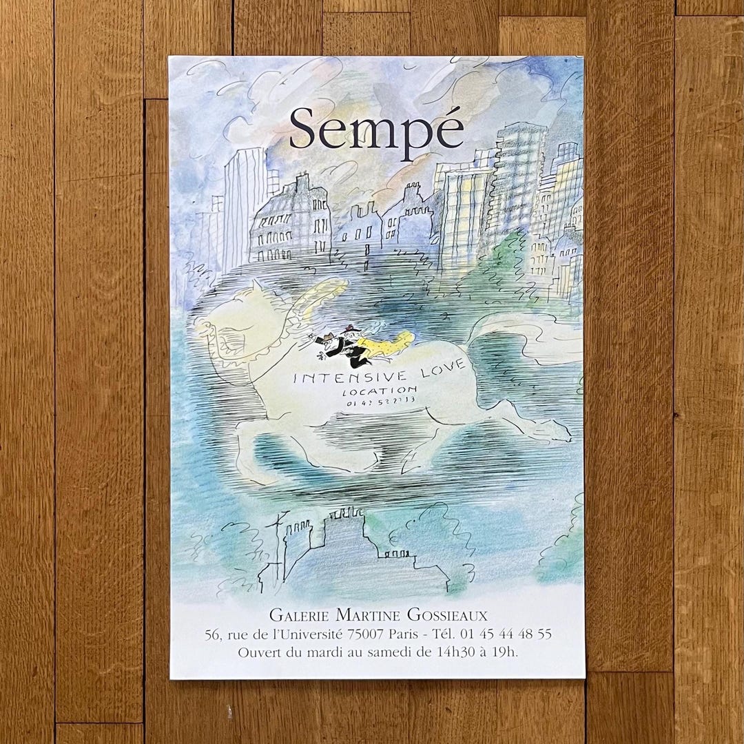 Jean-jacques Sempé Original Exhibition Poster - 15.7
