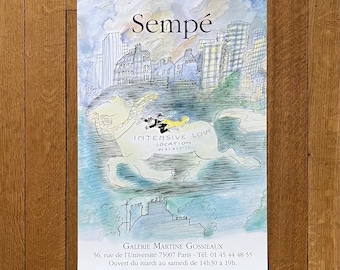 ジャン=ジャック・サンペ オリジナル展覧会ポスター - 15.7インチ×23.6