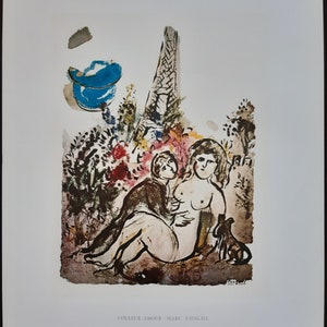 Marc Chagall original art poster - 23.6&quot;×31.5&quot; (60×80cm)
