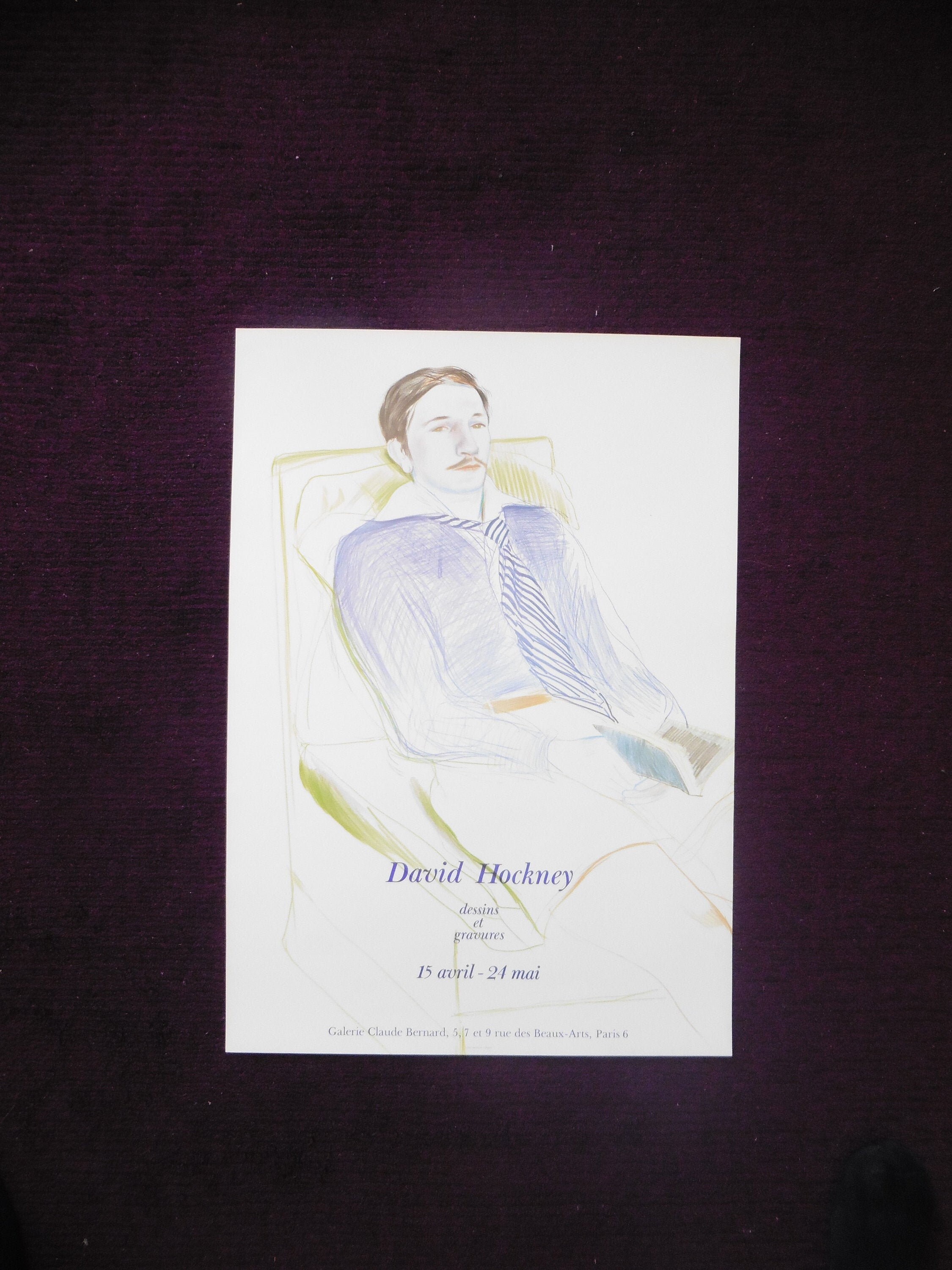David Hockney Original Art Poster - 17.7