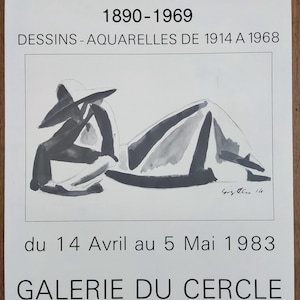 Yves Alix original Kunst Ausstellungs Plakat Verwendet - 25,2 "× 17,7" (64 x 45 cm)