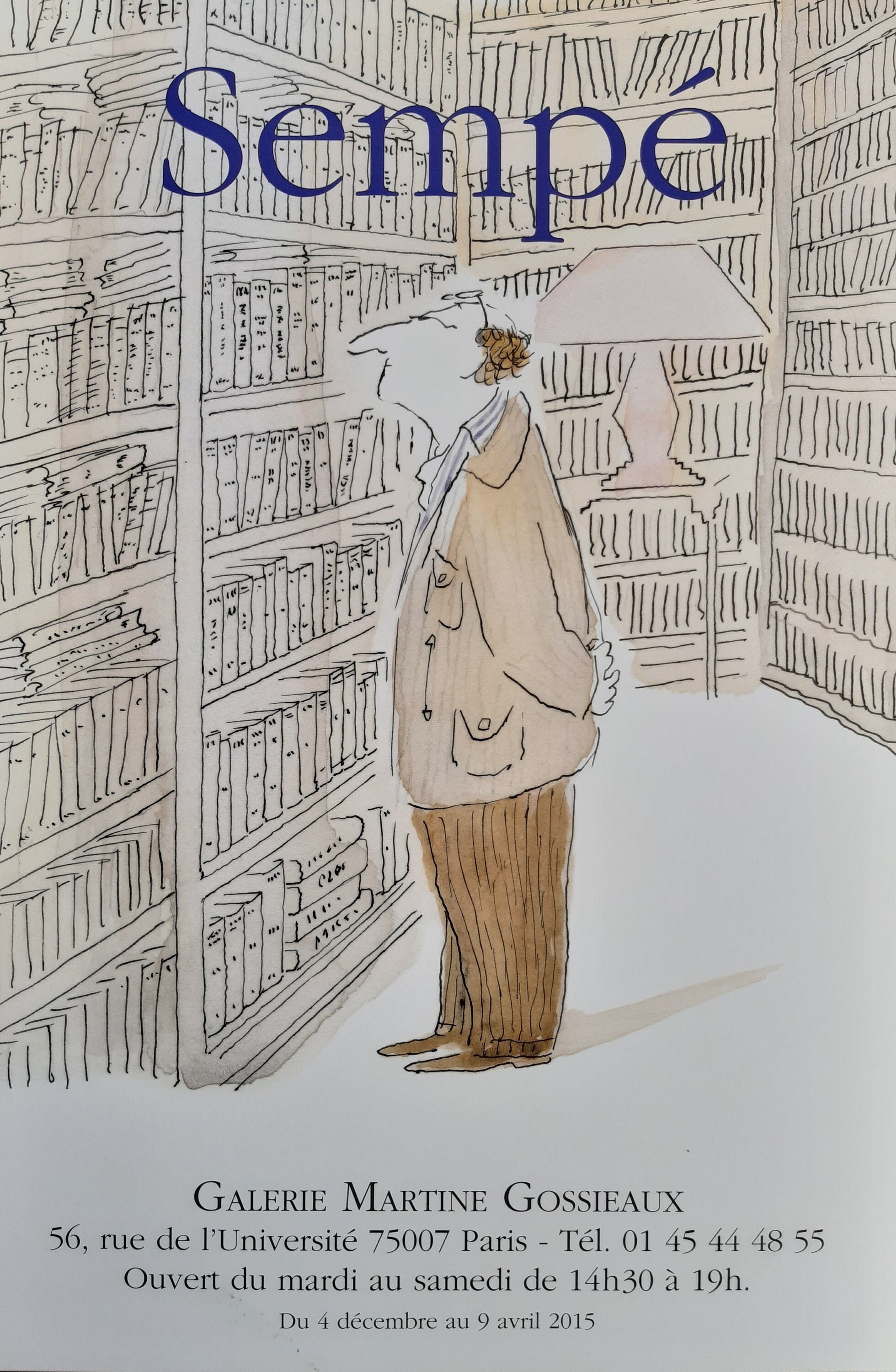 Sempé original exhibition poster Etsy