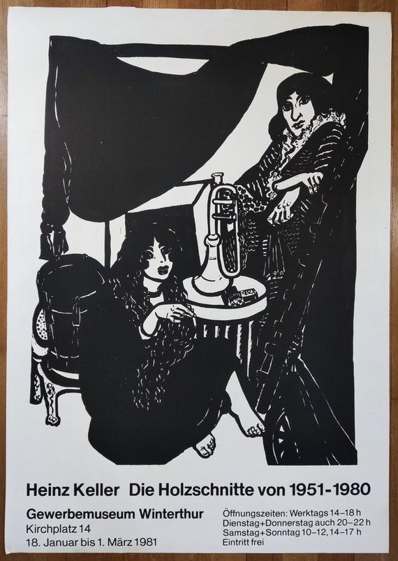 Heinz Keller Art Exhibition Poster - 35.8