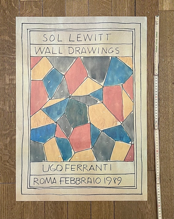 アートポスター ソル・ルウィット エキシビジョンポスター ソル・ルウィット オリジナルアート展ポスター - 19.3インチ×27.2