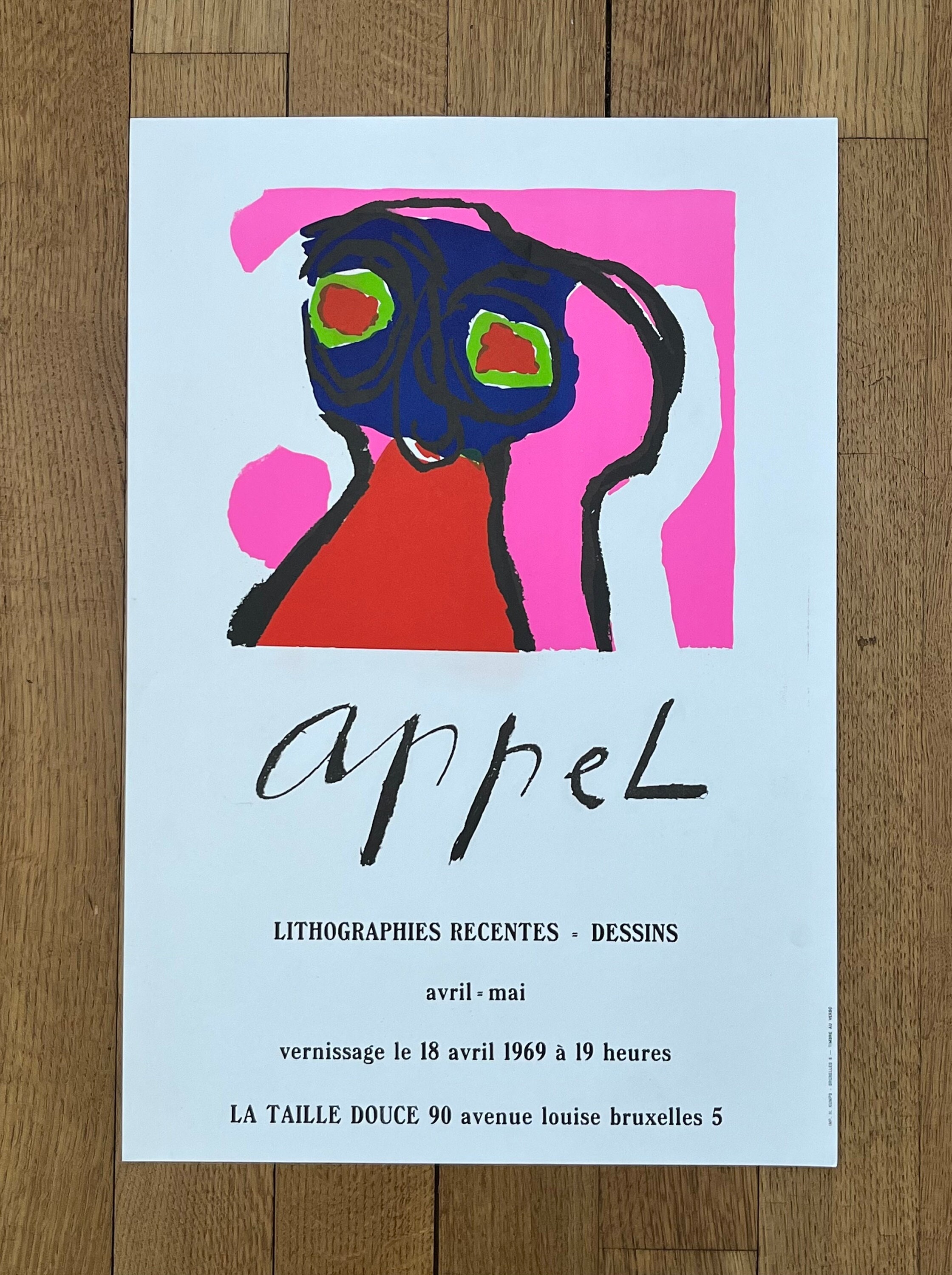 Karel Appel Original Art Exhibition Poster - 15.0