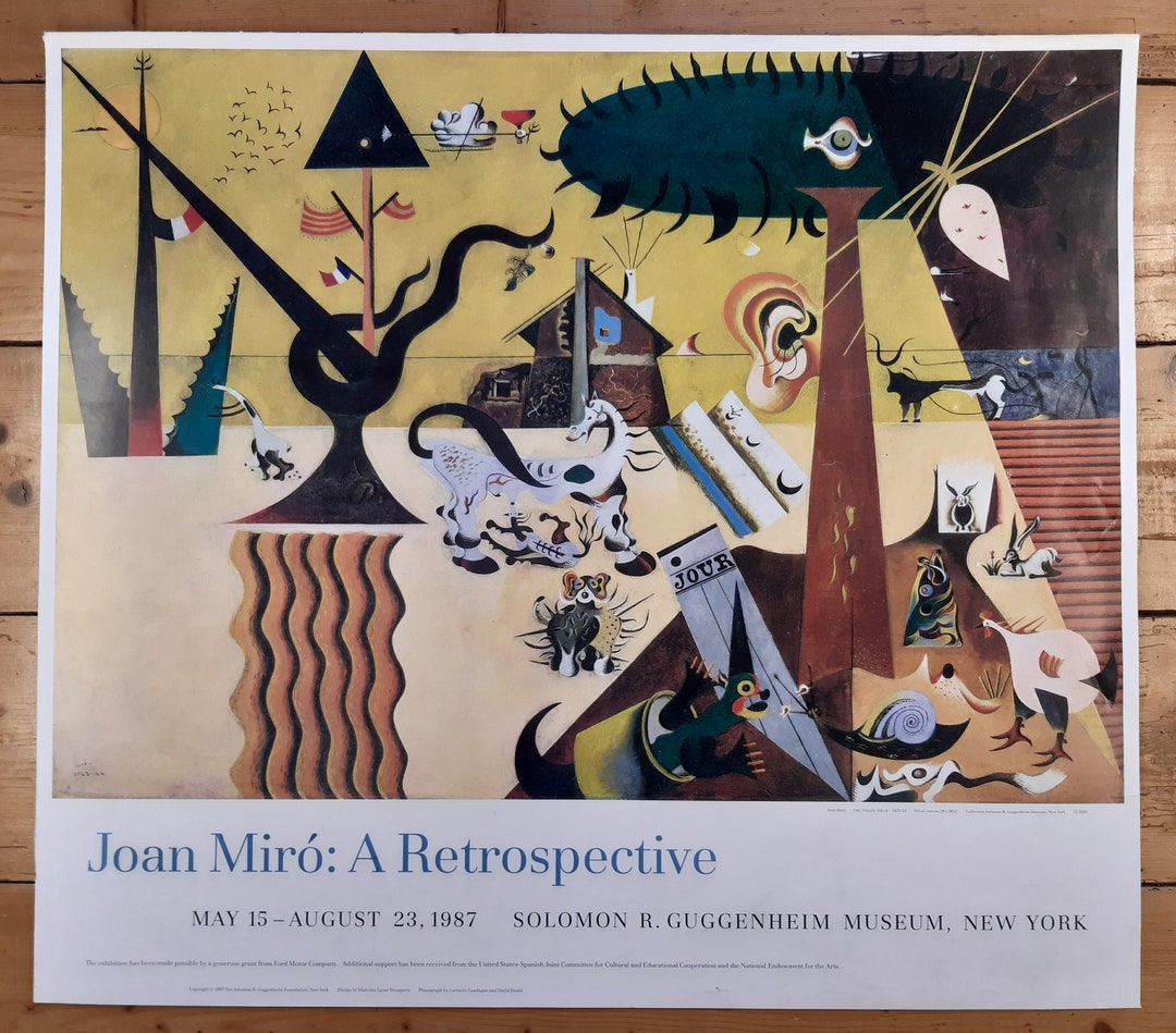 joan miro ヴィンテージ　ポスター ミロ ヴィンテージ アート ポスター - 28.7