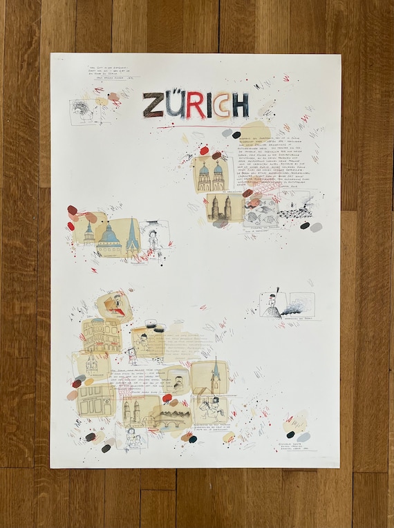 Wilhelm Schlote Original Kunst Poster - 70×100 cm - Etsy.de