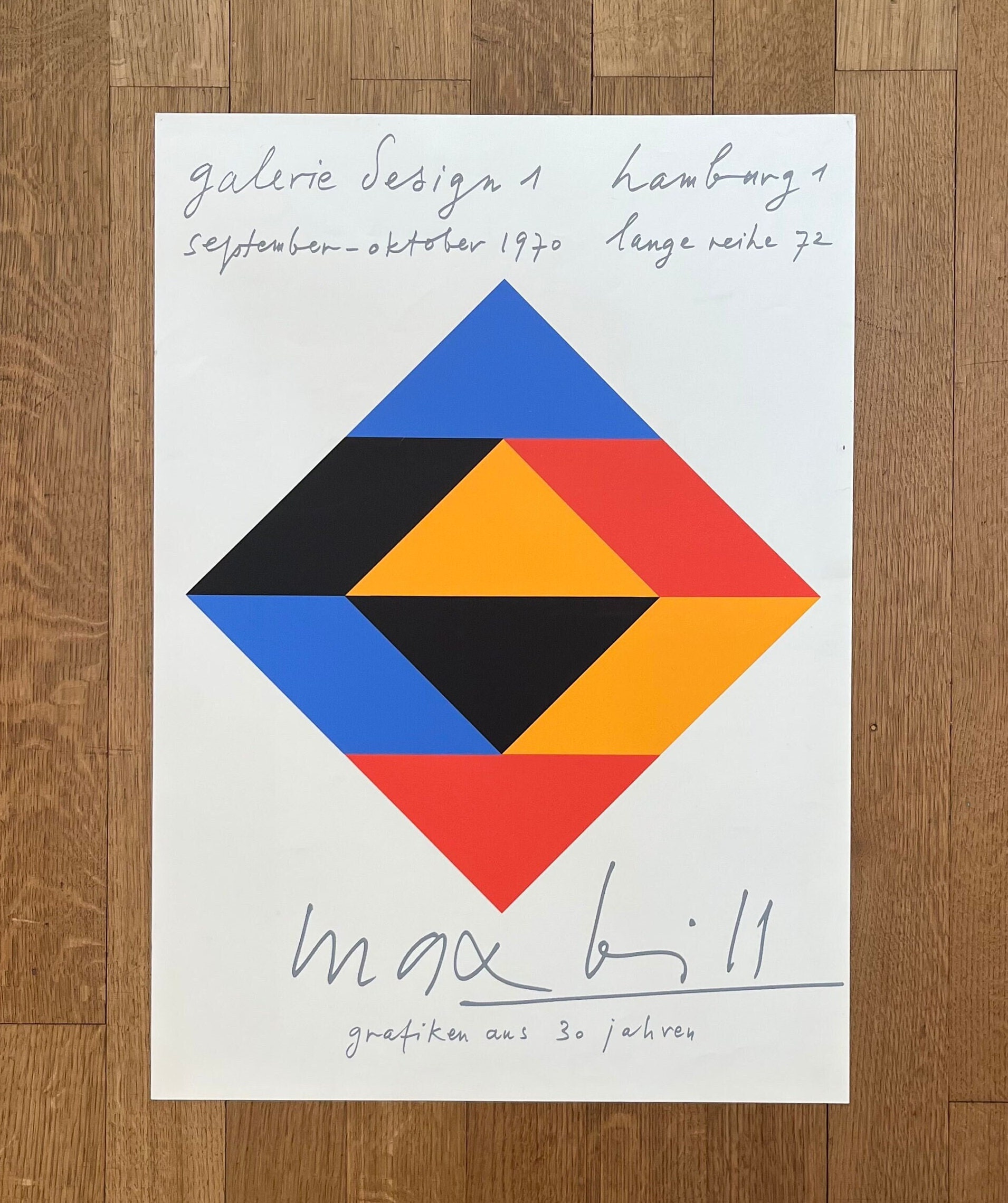 Max Bill Original Art Poster - 19.5 Max Bill Original Art Poster - 19.5