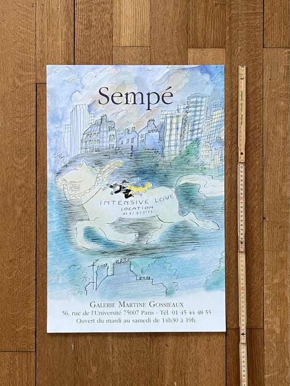 Jean-jacques Sempé Original Exhibition Poster - 15.7