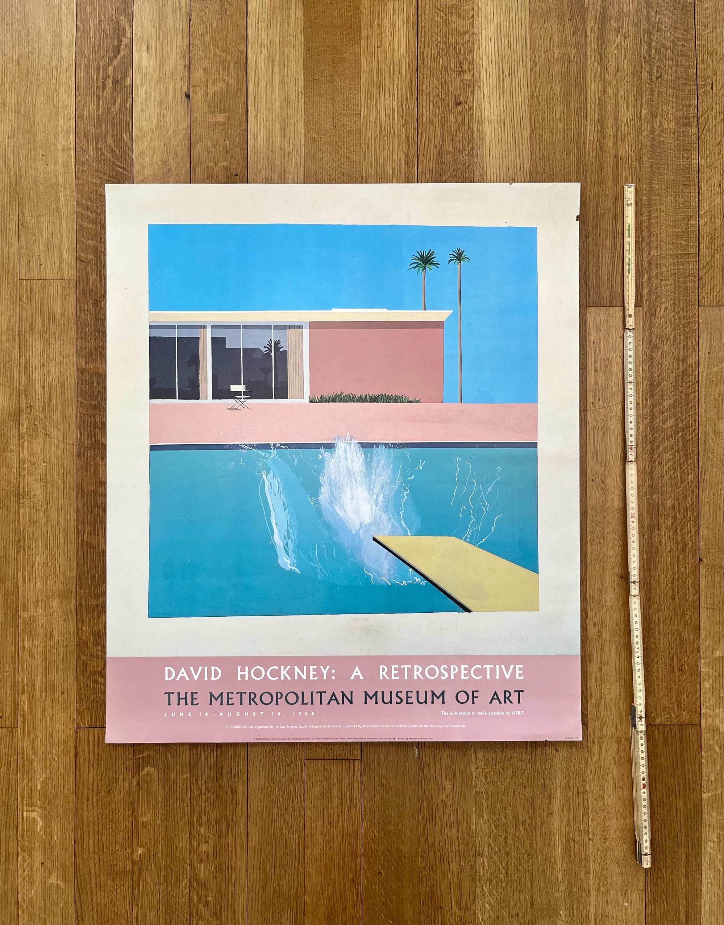 レア　David Hockney ポスター David Hockney Original Exhibition Poster Used - 28.1