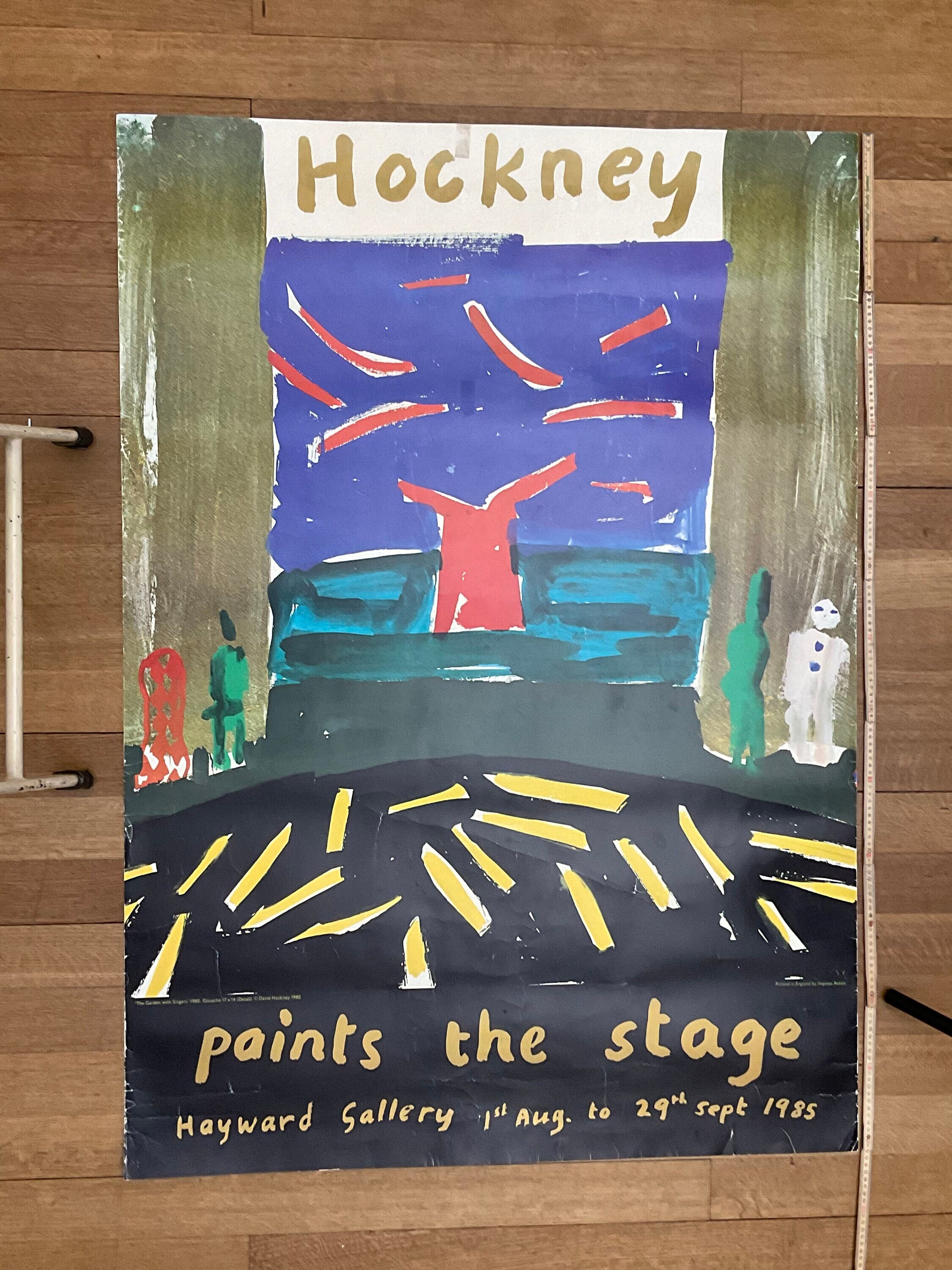 David Hockney Paints the Stage Vintage Poster Used - 40.2