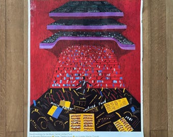 デイヴィッド・ホックニーのオリジナルアートポスター（中古） - 21.6