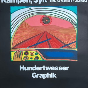 Póster artístico original de Hundertwasser Sylt - 28,0"×35,8" (71×91 cm)